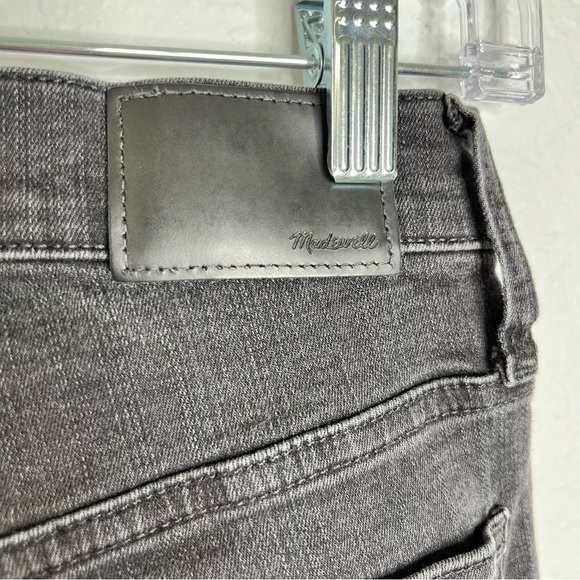 Madewell Jeans Women 27 P 10” Inch High Rise Skinny Button Fly Washed Black Clo - Picture 5 of 11